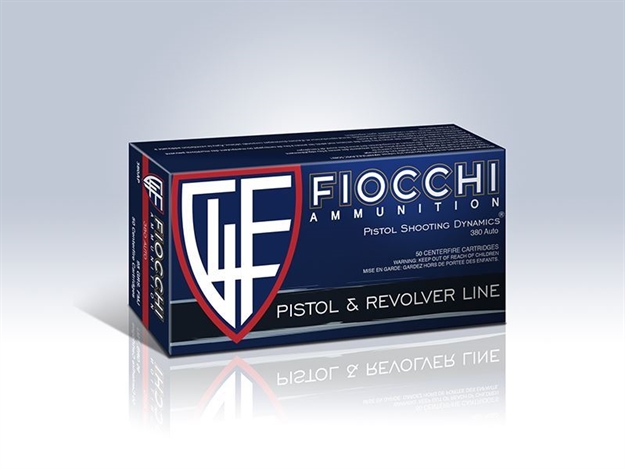 Picture of Fiocchi 380 Auto Pistol Shooting Dynamics 95Gr Fmj Ammo -  Box OF 50