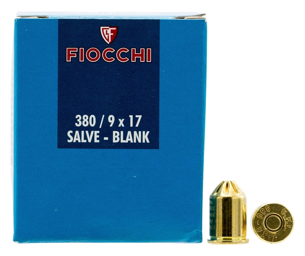 Picture of  Fiocchi 380Blank Pistol Blank 380Rimmedshort 50 Per Box/30 Case