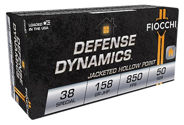 Picture of Fiocchi 38B Defense Dynamics  38Special 158Gr Jacketed Hollow Point 50 Per Box/20 Case 357B
