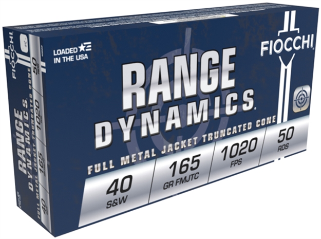 Picture of  Fiocchi 40Swf Range Dynamics  40S&W 165Gr Full Metal Jacket Truncated Cone 50 Per Box/20 Case 762344706573