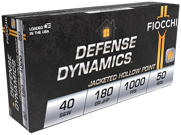 Picture of  Fiocchi 40Swe Defense Dynamics  40S&W 180Gr Jacketed Hollow Point 50 Per Box/20 Case