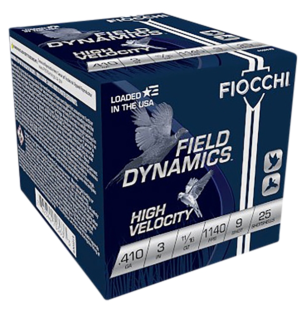 Picture of  Fiocchi 410Hv9 Field Dynamics High Velocity 410Gauge 3" 11/16Oz 9Shot 25 Per Box/10 Case