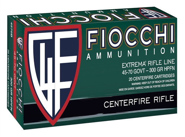 Picture of Fiocchi 4570B Field Dynamics  45-70Gov 300Gr Hollow Point Flat Nose 20 Per Box/10 Case 45-70A 762344712192