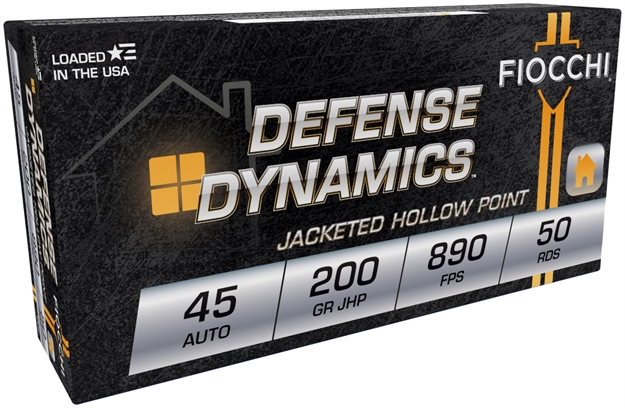 Picture of  Fiocchi 45B500 Defense Dynamics  45Acp 200Gr Jacketed Hollow Point 50 Per Box/10 Case