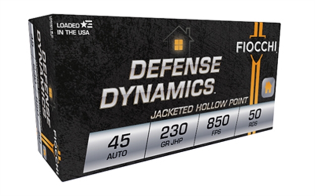 Picture of Fiocchi 45T500 Defense Dynamics  45Acp 230Gr Jacketed Hollow Point 50 Per Box/10 Case 762344701462