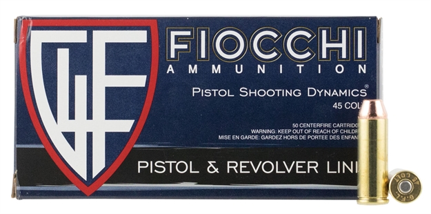 Picture of  Fiocchi 45Lccmj Range Dynamics  45Colt 225Gr Complete Metal Jacket 50 Per Box/10 Case 762344711577