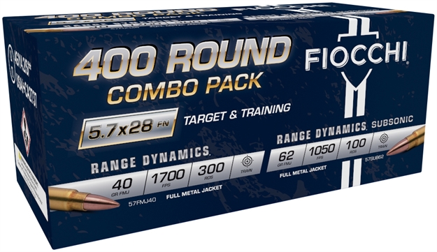 Picture of  Fiocchi 57Comsub Hyperformance  5.7X28mm Full Metal Jacket 400Rds *Combo Pack