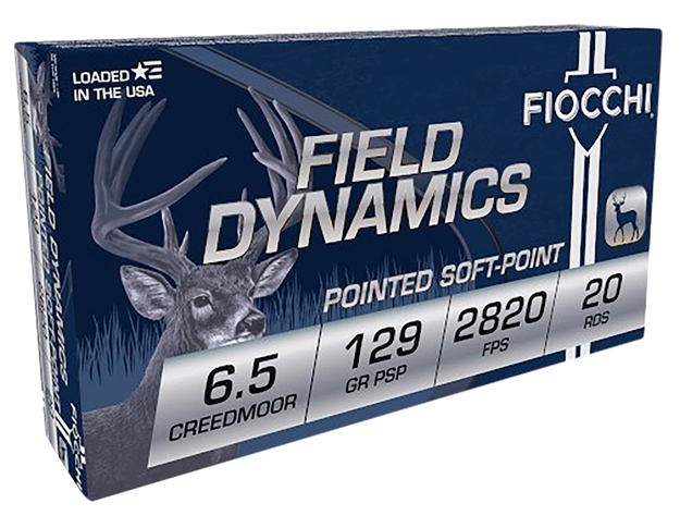 Picture of  Fiocchi 65Cmb Field Dynamics  6.5Creedmoor 129Gr Pointed Soft Point 20 Per Box/10 Case