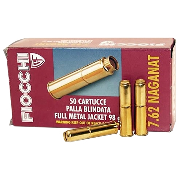 Picture of Fiocchi 762A Heritage  7.62X38mmrnagant 97Gr Full Metal Jacket 50 Per Box/20 Case 762344001449 -