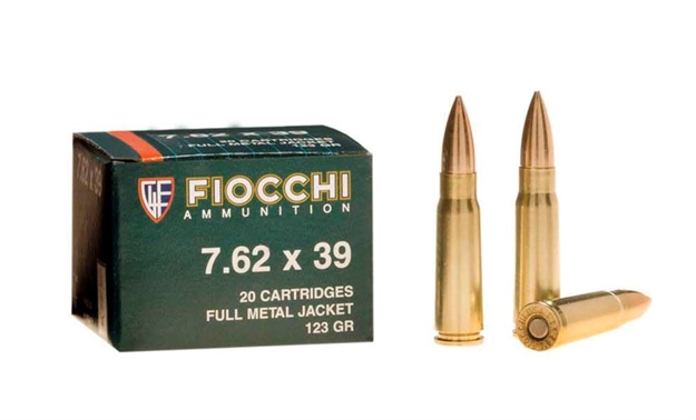Picture of Fiocchi 7.62X39 124Gr Fmj Brass Box OF 20