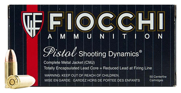Picture of Fiocchi 9Apbcmj Shooting Dynamics 9Mm Luger 124 GR Copper Metal Jacket 50 Bx/ 20