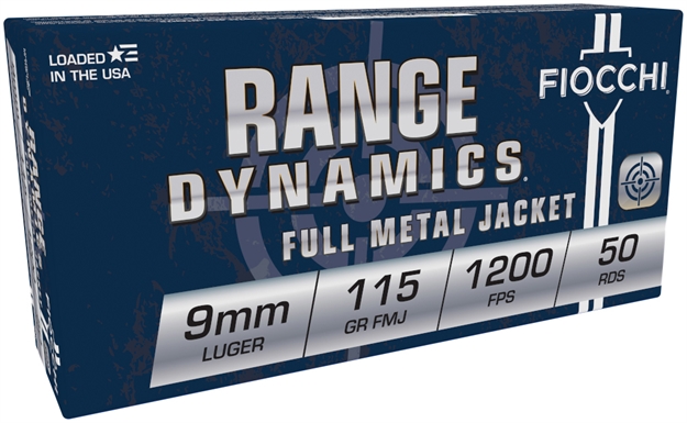 Picture of Fiocchi Pistol Shooting Dynamics Pistol Ammo 9Mm, Fmj, 115 Gr, 1200 Fps, 50 Rnd, Boxed 9AP