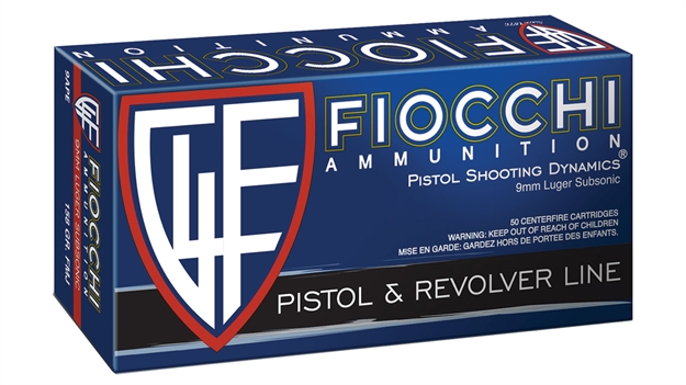 Picture of  Fiocchi 9Ape Range Dynamics  9Mmluger 158Gr Full Metal Jacket 50 Per Box/20 Case