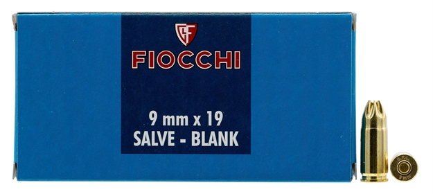 Picture of  Fiocchi 9Mmblank Pistol Blank 9Mmluger 50 Per Box/20 Case