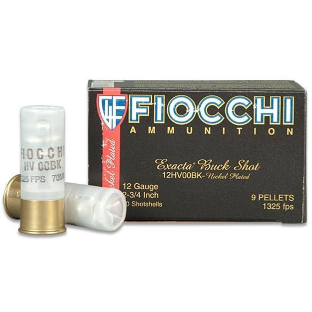 Picture of Fiocchi Exacta Buckshot 12Ga 2.75 9P #4 Nkl 10/25 12HV00BK 762344702674