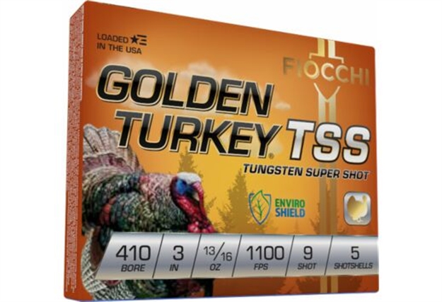 Picture of Fiocchi Gldn Turkey Tss 410 3" 5Rd 10Bx/Cs 1100Fps 13/16Oz #9 410TSS9 762344865607