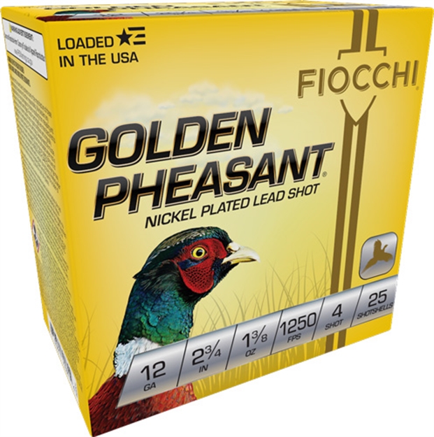 Picture of Fiocchi Golden Pheasant 12Ga 2.75" 1-1/4Oz #4 10Rd 10Bx/Cs 12GPB4 762344865553
