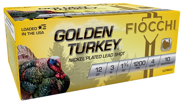 Picture of Fiocchi Golden Turkey 12Ga 3" 1-3/4Oz #4 10Rd 10Bx/Cs 123TRKC4 762344703718