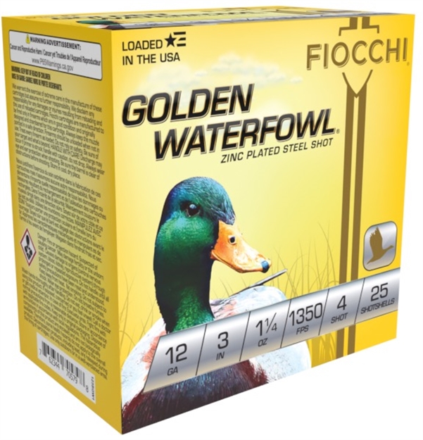 Picture of Fiocchi Golden Wtfwl 12Ga 3" 1 1/4Oz 1350Fps #4 123SGW4