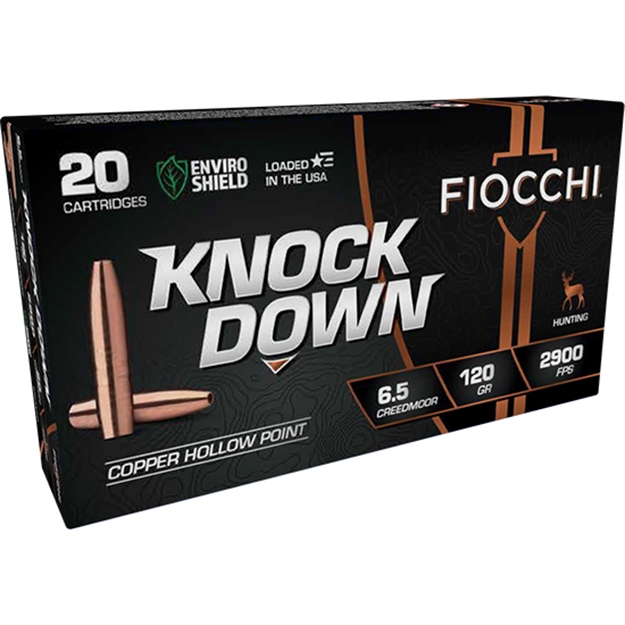 Picture of  Fiocchi 65Cmcha Knock Down Enviro Shield 6.5Creedmoor 120Gr Hollow Point 20 Per Box/10 Case