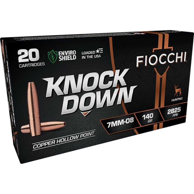 Picture of Fiocchi Knock Down 7Mm-08 Rem 140Gr HP 20/10