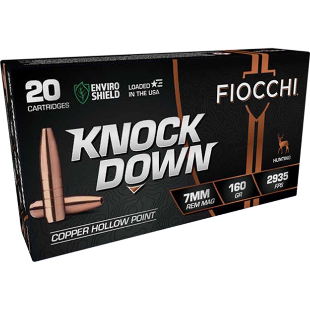 Picture of Fiocchi Knock Down 7Mm Rem Mag 160Gr HP 20/10