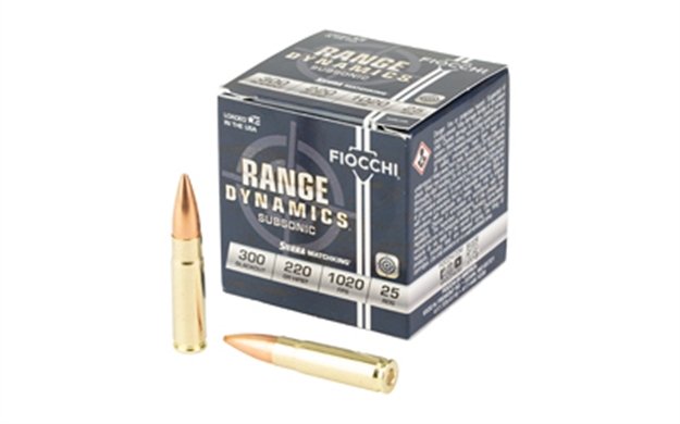 Picture of  Fiocchi 300Blkmb Range Dynamics  300Blackout 220Gr Sierra Matchking Bthp 25 Per Box/20 Case