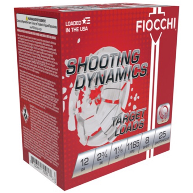Picture of Fiocchi Shooting Target 12Ga 2.75 #8 1165Fps 25/10 12SD18L8