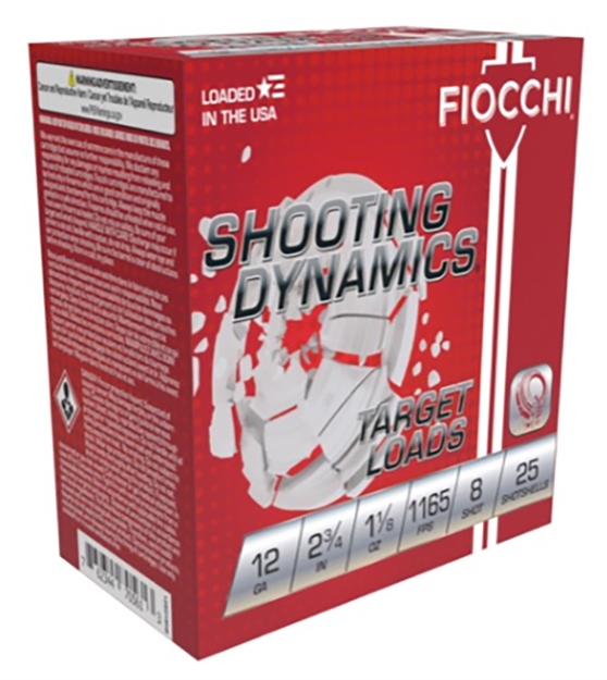 Picture of Fiocchi Shooting Target 12Ga 2.75 #8 1165Fps 25/10 12SD18L8 762344852812