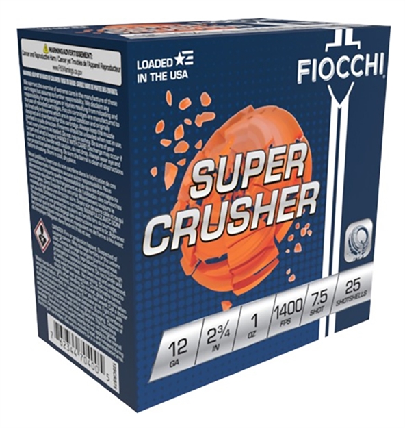 Picture of Fiocchi Supercrusher 12Ga 2.75" 1Oz 1300Fps #7.5 12SCRS75
