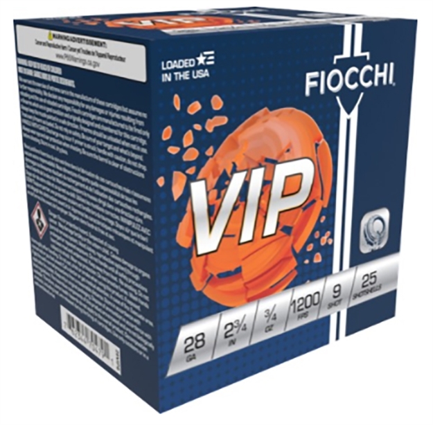 Picture of Fiocchi Vip Load 28Ga 2.75" 2.00Dr 3/4 OZ #9 28VIP9 762344852393