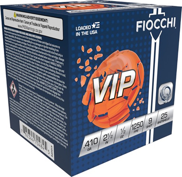 Picture of Fiocchi Vip Load 410Ga 2.50" Maxdr 1/2 OZ #9 410VIP9