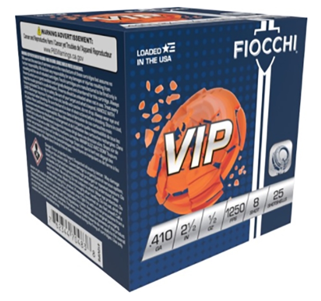 Picture of Fiocchi Vip Load 410Ga 2.50"Maxdr 1/2 OZ #8 410VIP8