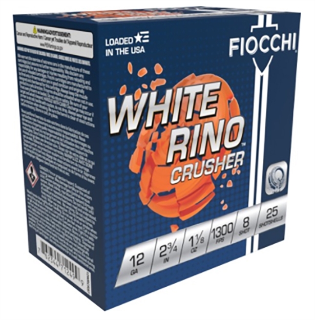 Picture of Fiocchi White Rino 12Ga 2 3/4" 1 1/8Oz Crshr #8 12WRCRS8 762344865034