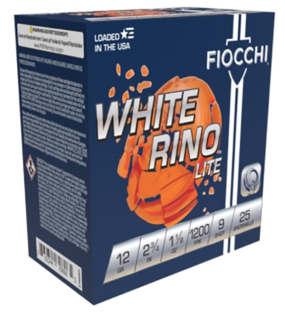 Picture of Fiocchi White Rino 12Ga 2 3/4" 1 1/8Oz Lite #9 12WRNL9