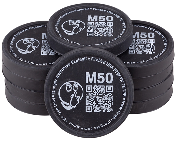 Picture of  Firebird Usa M50 Moderated  Moving Trajectory/Static Universal Firearm Low Noise 50Mm/ 10 Pack 198168911860