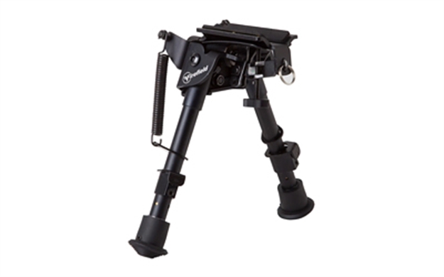 Picture of  Firefield Ff34023 Compact  Bipod 6-9" Black Aluminum Swivel Stud Attachment OR Picatinny Rail (Adapter Included) 810119018403
