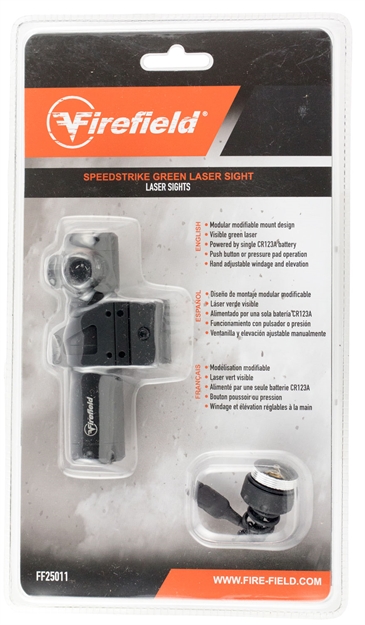 Picture of  Firefield Ff25011 Speedstrike  5Mw Green Laser 532Nm Wavelength & (50 Yds Day/600 Yds Night Range) Matte Black Finish Includes Battery & Pressure Pad