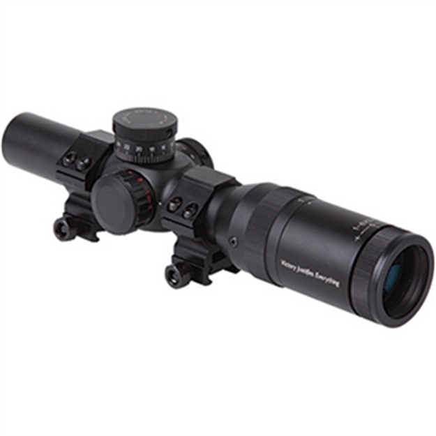 Picture of Firefield Ff13022 First Focal Plane Riflescope 1-6X 24Mm Obj 100.4-16.7 FT @ 100 Yds Fov 30Mm Tube Black Finish Illuminated Mil-Dot Red/Green