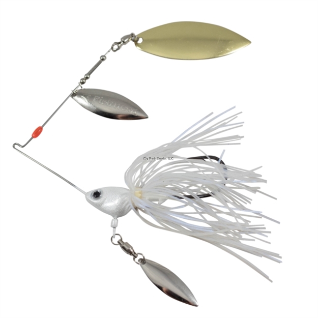 Picture of Fish Head Primal Spinnerbait, With Under Spin, 1/4 Oz. Pearl White