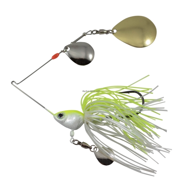 Picture of Fish Head Primal Spinnerbait, With Under Spin, 1/4.Oz. Chartruse/White Colorado Blade