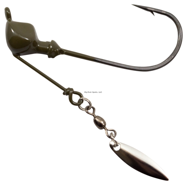 Picture of Fish Head Shake N' Spin Underspin/Wire Keeper, 3/16 OZ Green Pumpkin