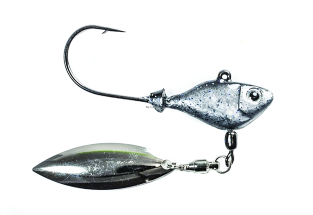 Picture of Fish Head Spin Jighead, 1/2 Oz, 5/0 Hook, Smokin Shad