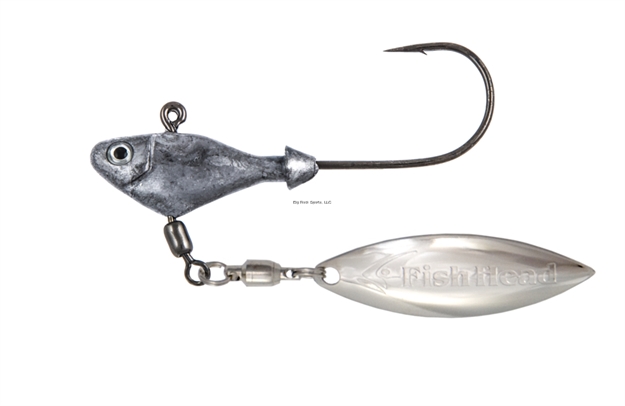 Picture of Fish Head Spin Jighead, 3/4Oz, 5/0 Hook, Raw Shad