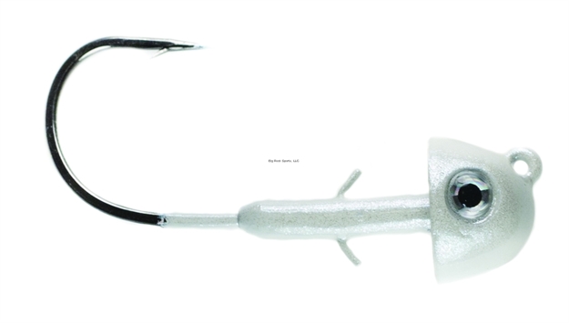 Picture of Fish Head V-Lock Swimbait Jighead, 3/4 Oz, 5/0 Hook, Pearl White, 2/Pack