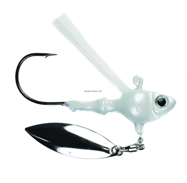 Picture of Fish Head Weedless Spin Jighead, 3/8 Oz, 5/0 Hook, Pearl White