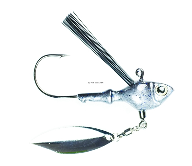 Picture of Fish Head Weedless Spin Jighead, 3/8 Oz, 5/0 Hook, Smokin Shad
