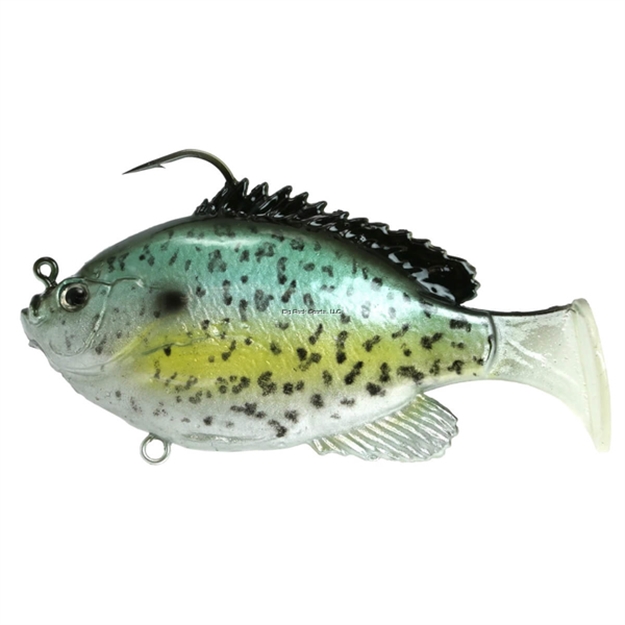 Picture of Fish Lab Bio-Gill Soft Swimbait, Black Crappie, 4", 1-5/8Oz, Sinking Action,T-Tail