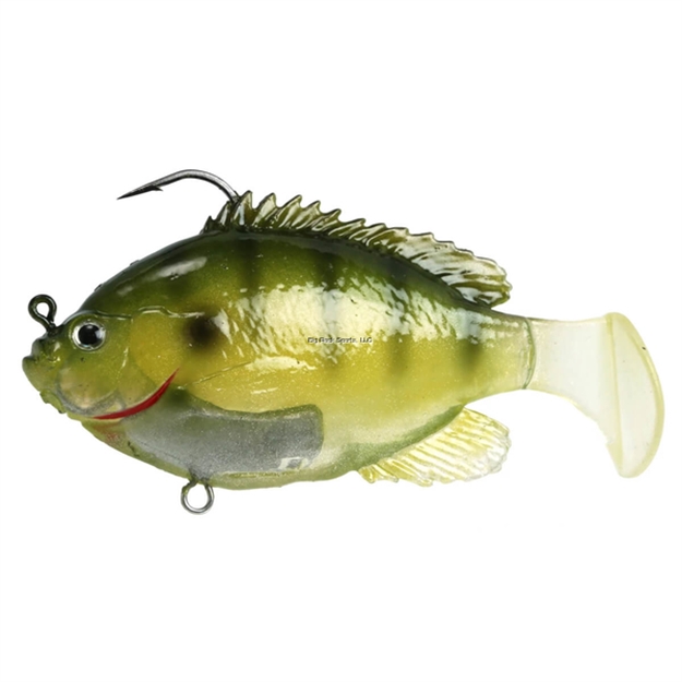 Picture of Fish Lab Bio-Gill Soft Swimbait, Ghost Bluegill 5", 2-3/4Oz, Sinking Action,T-Tail