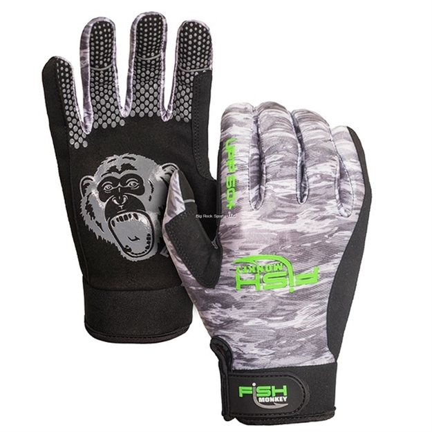 Picture of Fish Monkey Free Style Custom Fit Glove Grey Water Camo XL